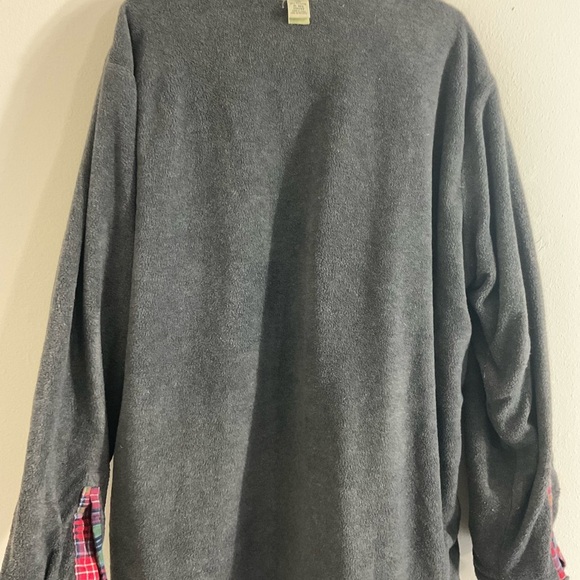 LL Bean Mens Flannel Plaid Fleece Lined Shirt Shacket Size XL Regular Red Green - Picture 9 of 10